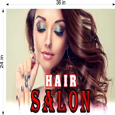 Hair IV Beauty Salon Sign Advertising Marketing Dcor Horizontal (Photo-Realistic Paper Poster Matte Non-Laminated [Indoors], 36")