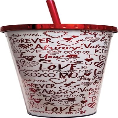 Spoontiques XOXO Always Foil Cup w/Straw