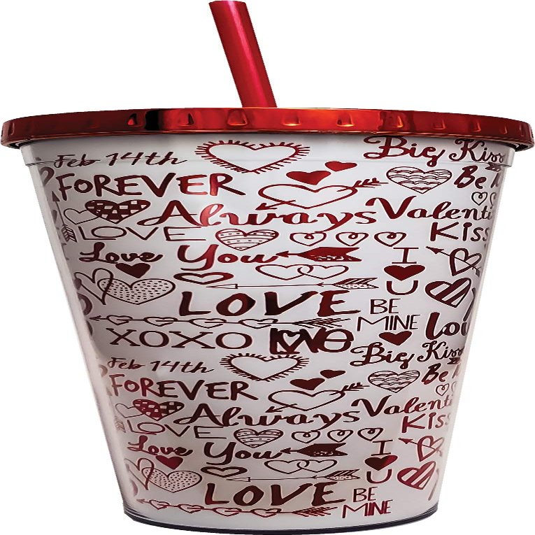 Spoontiques XOXO Always Foil Cup w/Straw
