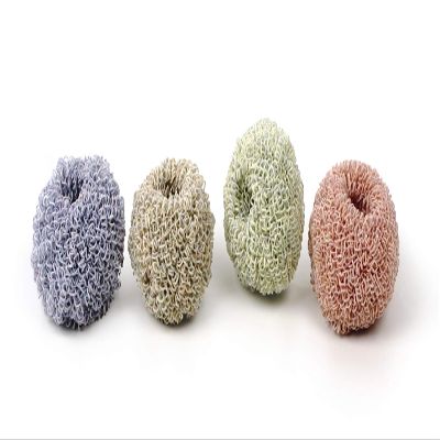 RSVP International Kitchen Cleaning Collection Non-Stick Surface, Stainless Steel, Ceramic or Glass Safe Scrubber, Natural Cellulose Fiber-Wrapped Polyester, Dishwasher Safe, Set of 4, Multi-Color