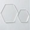 25PCS Clear Hexagon Acrylic Place Card Names, Clear PMMA Hexagon Placecards Clear DIY Custom Name Settings Card (5.0") view 1