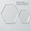 25PCS Clear Hexagon Acrylic Place Card Names, Clear PMMA Hexagon Placecards Clear DIY Custom Name Settings Card (5.0") view 2