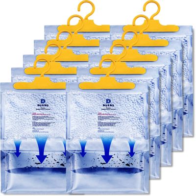 Dry & Dry 10 Pack[14 OZ] Premium Moisture Absorbers for Home, Basement & Bedroom - Small Dehumidifiers