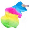 FZBNSRKO 1.8M 70.86" Belly Dance Silk Bamboo Fan Long Fans Veils Party Performance Morning Practice Long Fans(5 Color Gradient) view 1