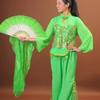 FZBNSRKO 1.8M 70.86" Belly Dance Silk Bamboo Fan Long Fans Veils Party Performance Morning Practice Long Fans(Green) view 2