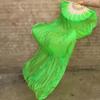 FZBNSRKO 1.8M 70.86" Belly Dance Silk Bamboo Fan Long Fans Veils Party Performance Morning Practice Long Fans(Green) view 4