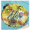 YouCustomizeIt Personalized Softball Sherpa Throw Blanket - 60"x80" view 1
