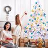 SPSUPE, White Artificial PVC Pine Tree with Metal Stand, Easy Assembly, Ideal for Christmas Festive Holiday Decoration, (7.5FT), Christmas Tree view 2