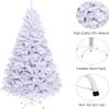 SPSUPE, White Artificial PVC Pine Tree with Metal Stand, Easy Assembly, Ideal for Christmas Festive Holiday Decoration, (7.5FT), Christmas Tree view 4