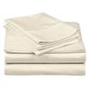 4 Piece Attached Fitted Sheet 100% Cotton Waterbed Sheets (15 Inch Deep) Breathable, Ultra Soft Rich Egyptian Cotton (Queen Waterbed: 60" x 84", Ivory Solid) view 1