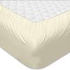 4 Piece Attached Fitted Sheet 100% Cotton Waterbed Sheets (15 Inch Deep) Breathable, Ultra Soft Rich Egyptian Cotton (Queen Waterbed: 60" x 84", Ivory Solid) view 4