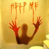 TG,LLC Treasure Gurus Bloody Help Me Shower Bath Curtain Horror Prop Scary Halloween Party Bathroom Decor view 1