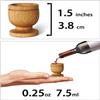 10 Mini Communion Cups Set in a Gift Bag (Approx 1.5 Inch). Hand Carved Kiddush Cup from Olive wood - for Church, Ministry & Worship events with Certificate of Origin. view 2