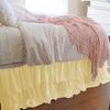 1 Piece Solid 20" Drop Double Layer Ruffle Bed Skirt 600TC Egyptian Cotton (Ivory, Twin) view 1