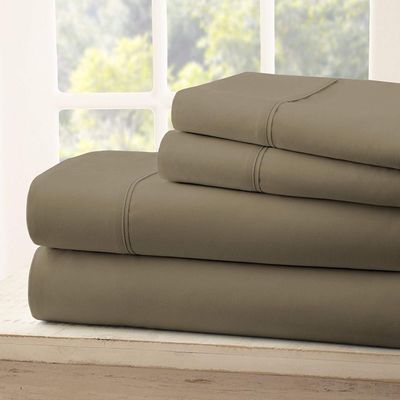 800 Thread Count- 5Pcs Split Sheets Brown 100% Cotton Split Queen Sheets Sets for Adjustable Beds, Long Staple Cotton, Soft Sateen Weave Fits Mattress Upto 32" Deep Pocket (Split Queen)