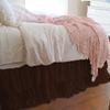 1 Piece Solid 30" Drop Double Layer Ruffle Bed Skirt 600TC Egyptian Cotton (Coffee, Calking) view 1