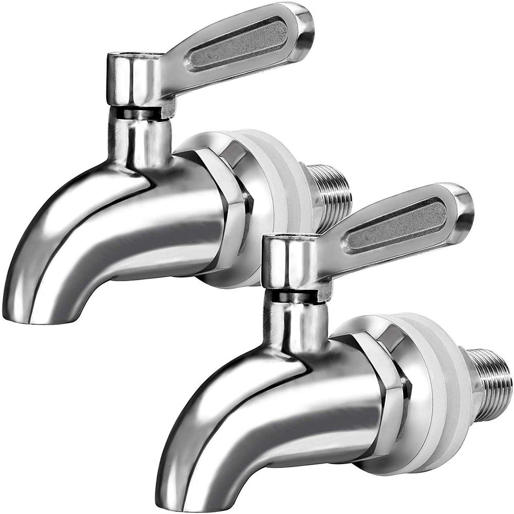 Replacement Spigot for Beverage Dispenser, Stainless Steel Spigot for Water Dispenser, Drink Dispenser Faucet, fits Berkey and other Gravity Filter systems as well, 2 Pack