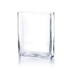 WGV Tall Rectangle Block Vase, Width 2", Length 8", Height 10", Clear Glass Floral Container Wedding Party Event Home Office Decor, 1 Piece view 1