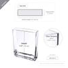 WGV Tall Rectangle Block Vase, Width 2", Length 8", Height 10", Clear Glass Floral Container Wedding Party Event Home Office Decor, 1 Piece view 2