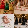Knitial 6" x 9" Rose Gold Satin Gift Bags, Jewelry Bags, Wedding Favor Drawstring Bags Baby Shower Christmas Gift Bags 50 per Pack view 3