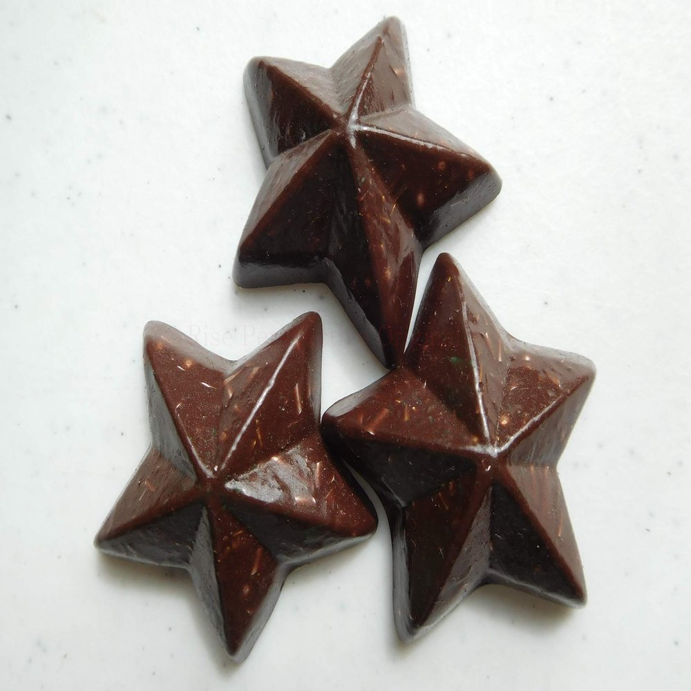 25 Red Sun Five Pointed Stars Crystal Orgone Generator Energy Accumulator 7.83/432/528Hz/Advance Harmonics Many Beautiful Ingredients!! b.Sun Five pntd Stars (25)