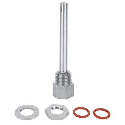 4 Inch Stainless Steel 1/2in Thermowell Kit Fast Ferment Thermometer Stainless Steel Thermometer Homebrew Fitting Accessories