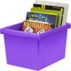 Storex 4 Gallon Storage Bin  Plastic Classroom Organizer for Books and Supplies, Violet, 1-Pack (61481A06C) view 2
