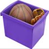 Storex 4 Gallon Storage Bin  Plastic Classroom Organizer for Books and Supplies, Violet, 1-Pack (61481A06C) view 3