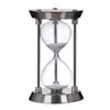 Bellaware 60 Minute Metal Hourglass Sand Timer, Decorative Large Size Sand Clock (Silver) view 1