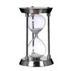 Bellaware 60 Minute Metal Hourglass Sand Timer, Decorative Large Size Sand Clock (Silver) view 2