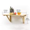 Folding Table, Solid Wood Wall-Mounted Folding Table, Table Thickness 1.8cm, Space-Saving Kitchen Dining Table, for Bedroom, Office view 2