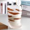 Cat Paw CupCat claw Cup Milk Glass Frosted Glass Cup Cute Cat Foot Claw Print Mug Cat Paw for Coffee Kids Milk Glass Cups Tumbler Personality Breakfast Milk Cup (color 2) view 2