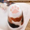 Cat Paw CupCat claw Cup Milk Glass Frosted Glass Cup Cute Cat Foot Claw Print Mug Cat Paw for Coffee Kids Milk Glass Cups Tumbler Personality Breakfast Milk Cup (color 2) view 3