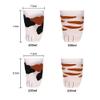 Cat Paw CupCat claw Cup Milk Glass Frosted Glass Cup Cute Cat Foot Claw Print Mug Cat Paw for Coffee Kids Milk Glass Cups Tumbler Personality Breakfast Milk Cup (color 2) view 4
