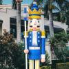 CDL 6 feet Tall Life Size Large Christmas Wooden Nutcracker King Blue Gliiter BK33 view 1