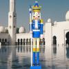CDL 6 feet Tall Life Size Large Christmas Wooden Nutcracker King Blue Gliiter BK33 view 2