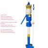 CDL 6 feet Tall Life Size Large Christmas Wooden Nutcracker King Blue Gliiter BK33 view 3