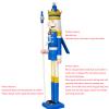 CDL 6 feet Tall Life Size Large Christmas Wooden Nutcracker King Blue Gliiter BK33 view 4
