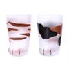 4 Pack Cat Paw CupCat claw Cup Milk Glass Frosted Glass Cup Cute Cat Foot Claw Print Mug Cat Paw for Coffee Kids Milk Glass Cups Tumbler Personality Breakfast Milk Cup (4packcolor 1+color 2) view 2