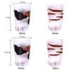 4 Pack Cat Paw CupCat claw Cup Milk Glass Frosted Glass Cup Cute Cat Foot Claw Print Mug Cat Paw for Coffee Kids Milk Glass Cups Tumbler Personality Breakfast Milk Cup (4packcolor 1+color 2) view 4