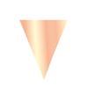 OAK TREE 649545 Metallic Solid Colour Bunting 20 Flags 20cm x 30cm 10m Rose Gold view 1