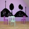 Cute Dog Park Play Friends Puppy Animal Dogs Animals Wall Sticker Art Decal for Girls Boys Room Bedroom Nursery Kindergarten House Fun Home Decor Stickers Wall Art Vinyl Decoration Size (18x20 inch) view 2