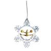 Cheer Squad Cheerleader Christmas Silver Ornament Choose Snowman Snowflake Bulb (Snowflake) view 1