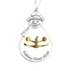 Cheer Squad Cheerleader Christmas Silver Ornament Choose Snowman Snowflake Bulb (Snowman) view 1