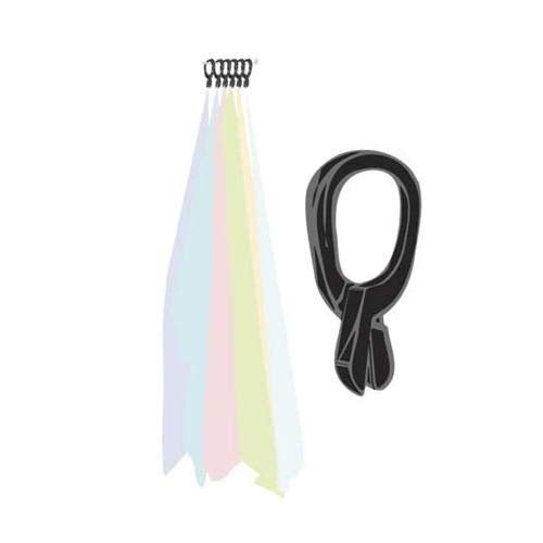 Black Scarf Clip Hangers for Retail, Economic Plastic Fine Garment Pinch Hooks, 1000 Pack