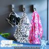 Black Scarf Clip Hangers for Retail, Economic Plastic Fine Garment Pinch Hooks, 1000 Pack view 3