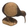 NOVICA Wood Sculpture Handcarved Hibiscus Kiwi Bird from Bali Brown Indonesia Animal Themed [6.25in H x 7in W x 3.9in D] 'Kiwi Bird' view 1