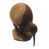 NOVICA Wood Sculpture Handcarved Hibiscus Kiwi Bird from Bali Brown Indonesia Animal Themed [6.25in H x 7in W x 3.9in D] 'Kiwi Bird' view 2