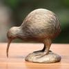 NOVICA Wood Sculpture Handcarved Hibiscus Kiwi Bird from Bali Brown Indonesia Animal Themed [6.25in H x 7in W x 3.9in D] 'Kiwi Bird' view 4