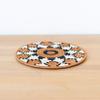 African Woven Trivet- Bungoma/Rwanda Trivet/Sisal & Sweetgrass/Burnt Sienna, Black, White view 2